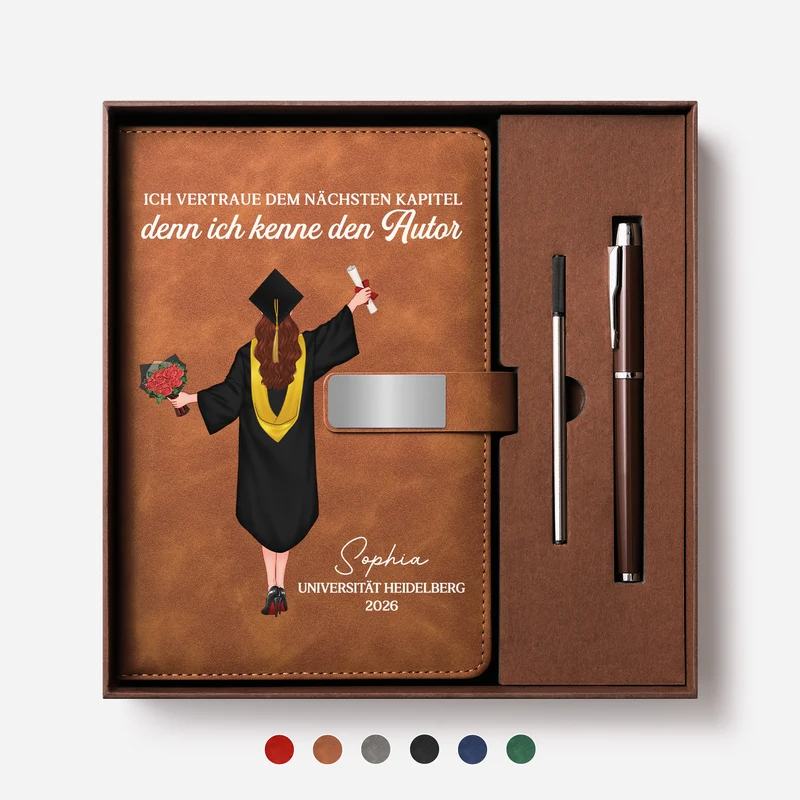 Ich Vertraue Dem Nächsten Kapitel Denn Ich Kenne Den Autor - Personalisierte Geschenke Abschluss | Notizbuch Mit Stift