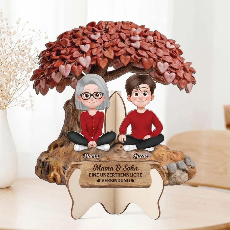 Mama & Tochter Eine Unzertrennliche Verbindung - Personalisiertes Geschenk | Holzaufsteller
