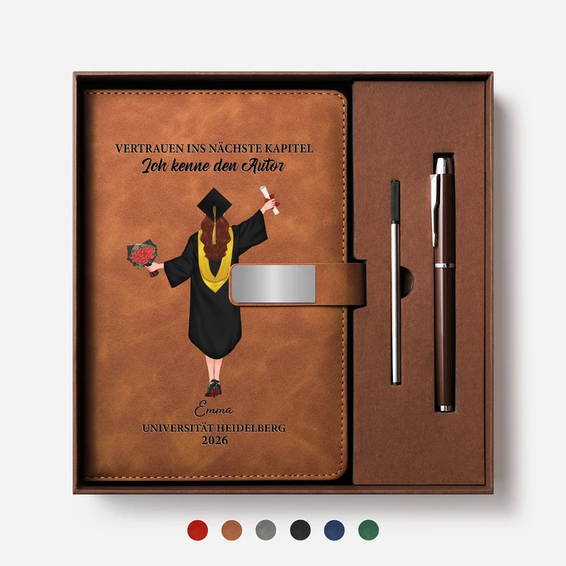 Vertrauen Ins Nächste Kapitel Ich Kenne Den Autor - Personalisierte Geschenke Abschluss| Notizbuch Mit Stift