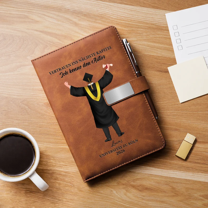 Vertrauen Ins Nächste Kapitel Ich Kenne Den Autor - Personalisierte Geschenke Abschluss| Notizbuch Mit Stift