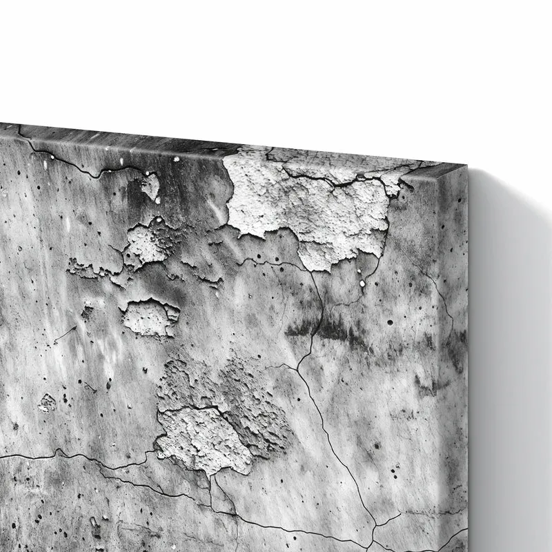 Metall Magnettafel - Rissiger Putz in Grau