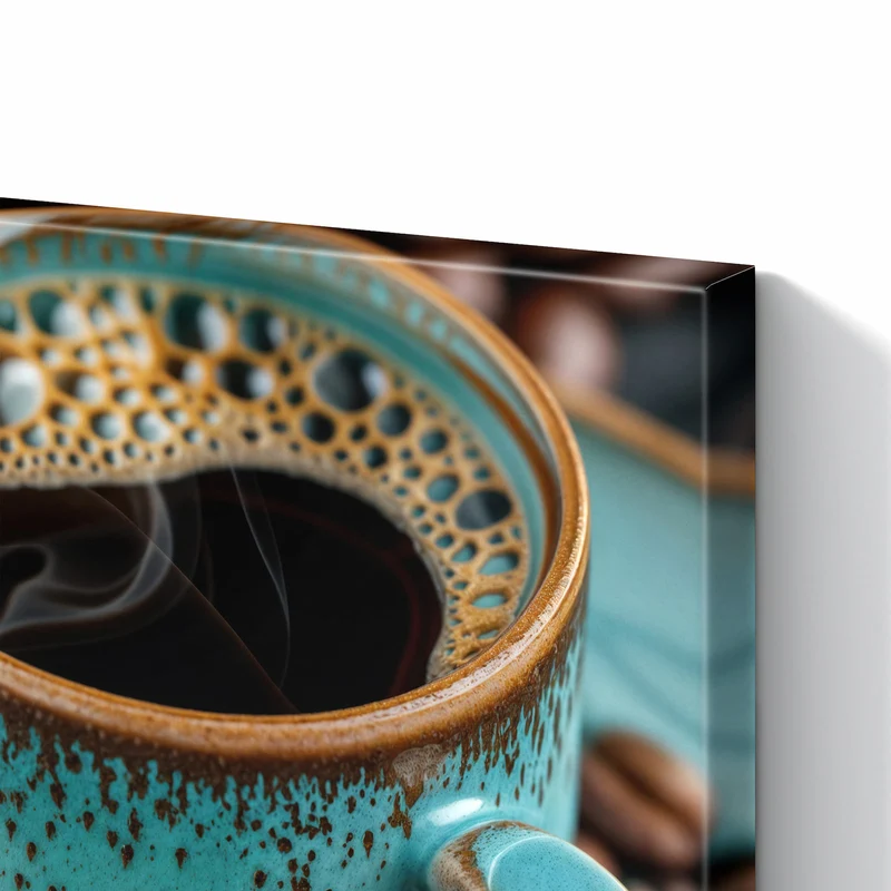 Metall Magnettafel - Türkise Kaffeetasse