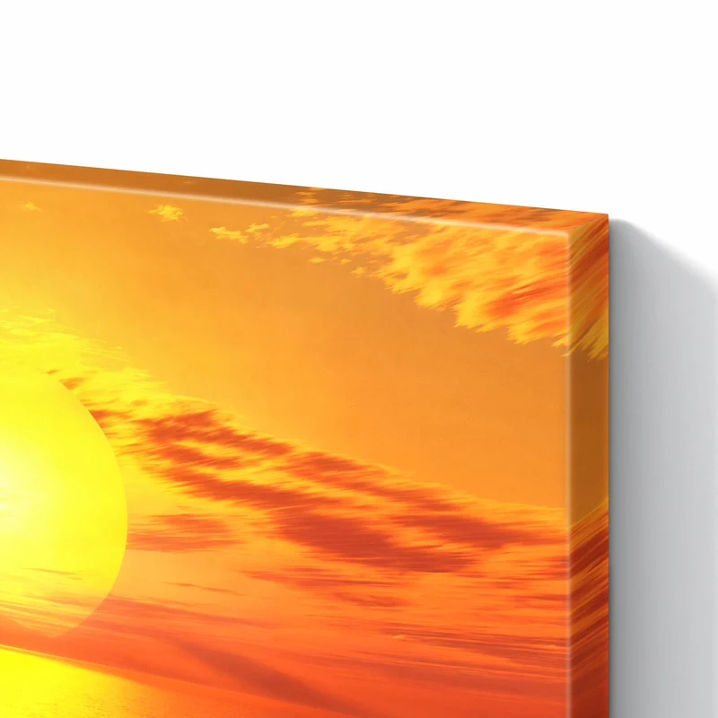 Metall Magnettafel - Sonnenuntergang am Meer