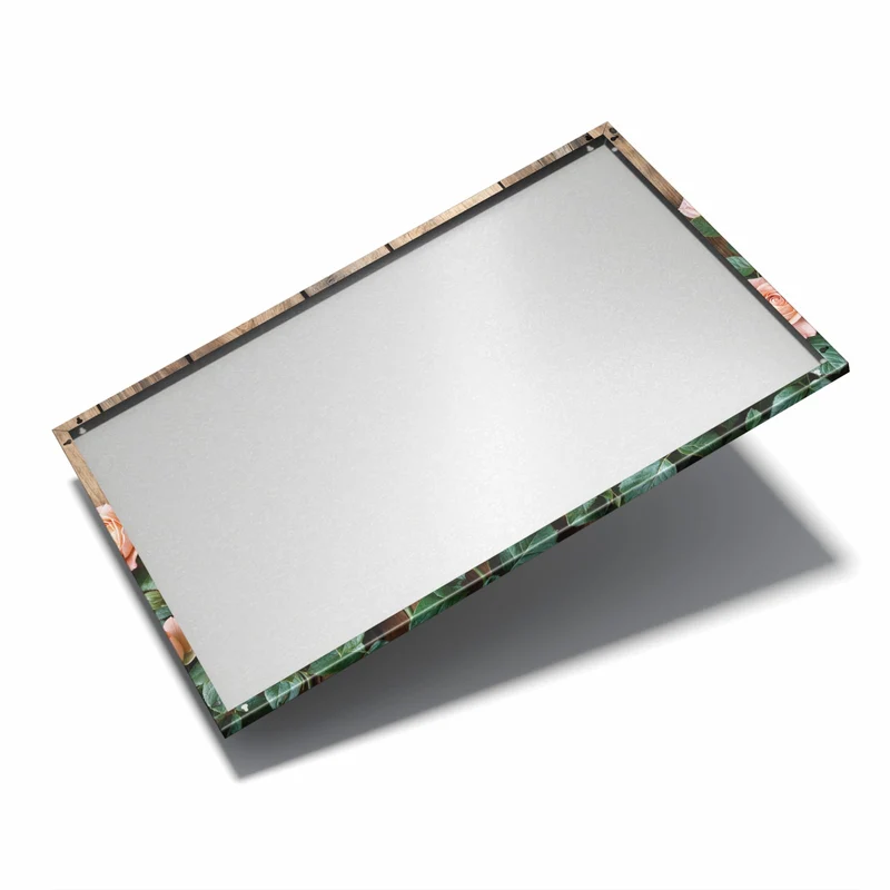 Metall Magnettafel - Rosen vor Holzwand