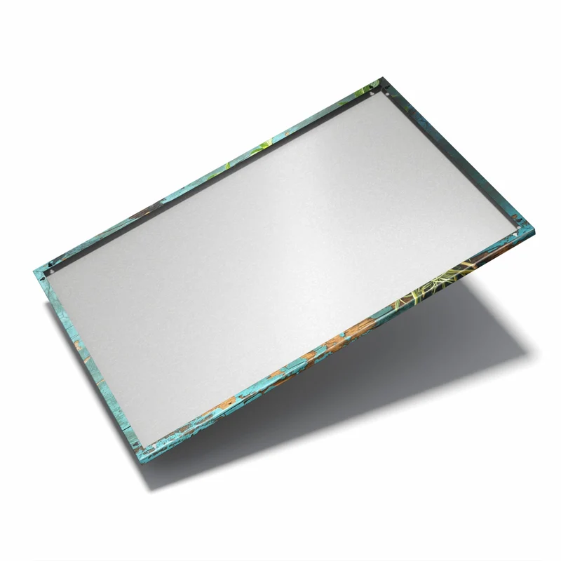 Metall Magnettafel - Alte Schere auf Holz