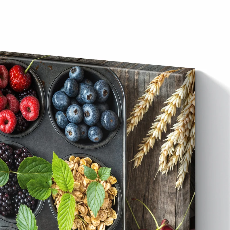 Metall Magnettafel - Beeren in Muffinform