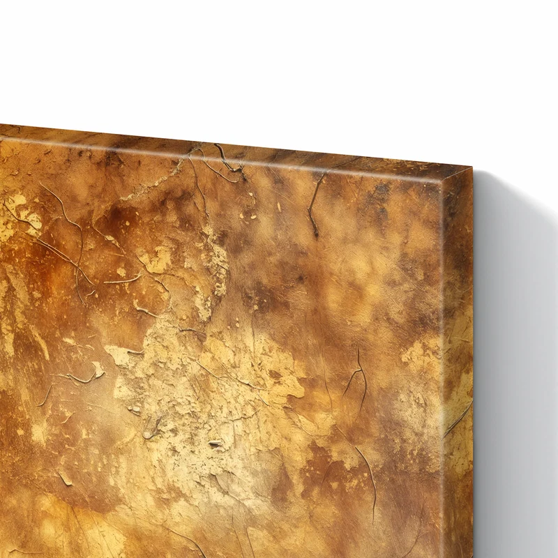 Metall Magnettafel - Risse in Ockerbraun