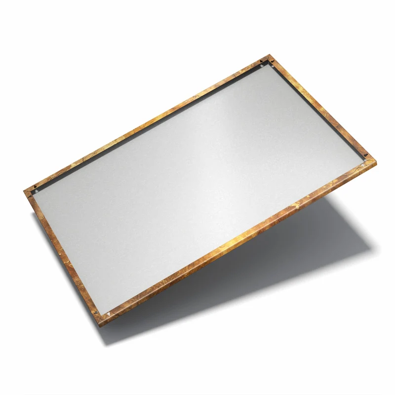 Metall Magnettafel - Risse in Ockerbraun