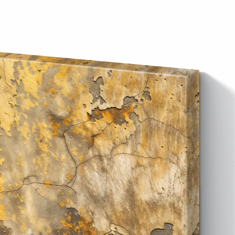 Metall Magnettafel - Gelbe Patina