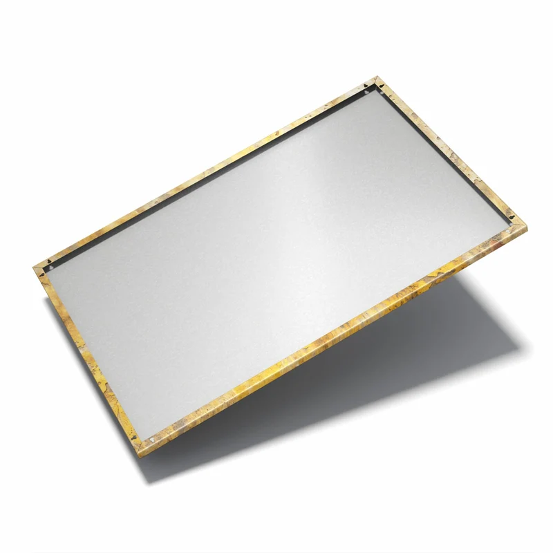 Metall Magnettafel - Gelbe Patina