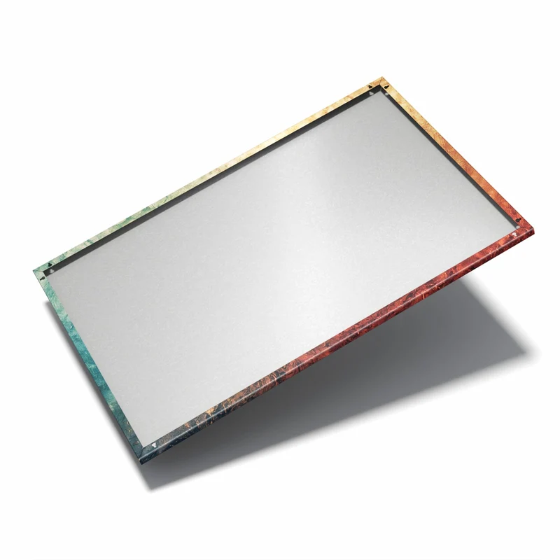 Metall Magnettafel - Türkis und Rost