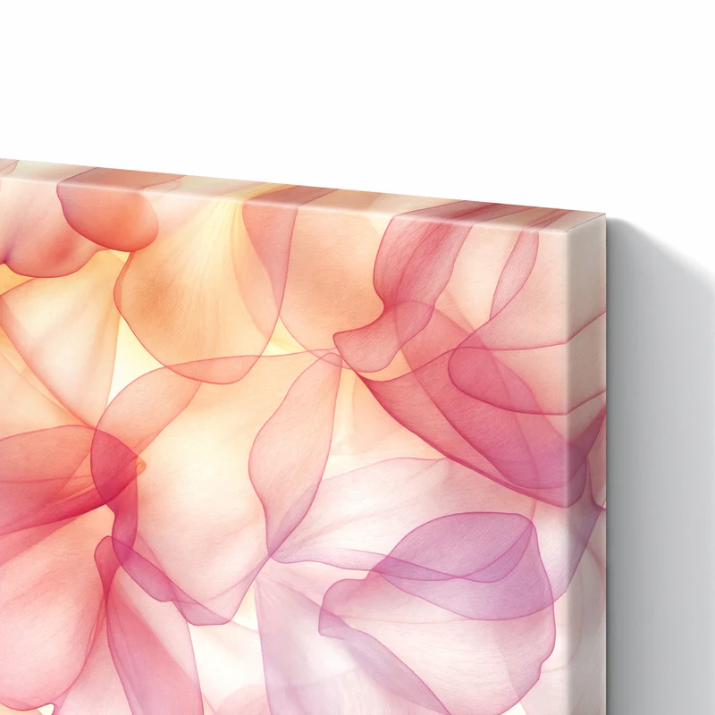 Metall Magnettafel - Rosa Blütenblätter