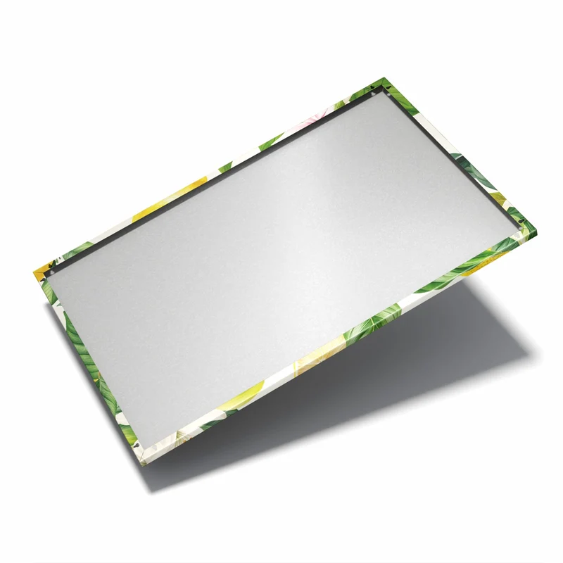 Metall Magnettafel - Zitronen und Blüten