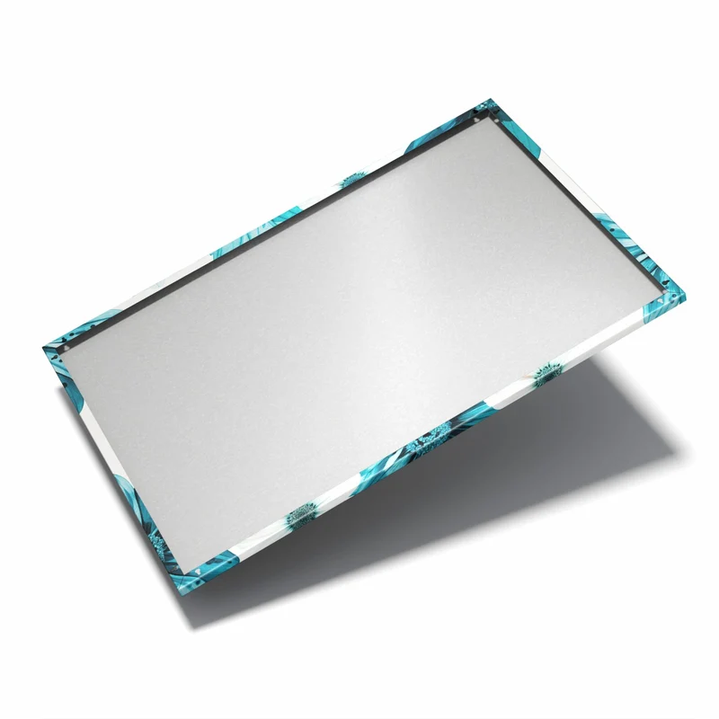 Metall Magnettafel - Blaues Blumenmuster