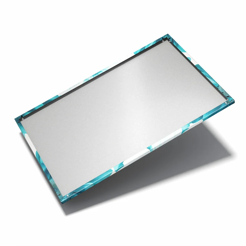 Metall Magnettafel - Türkisblaue Blüten