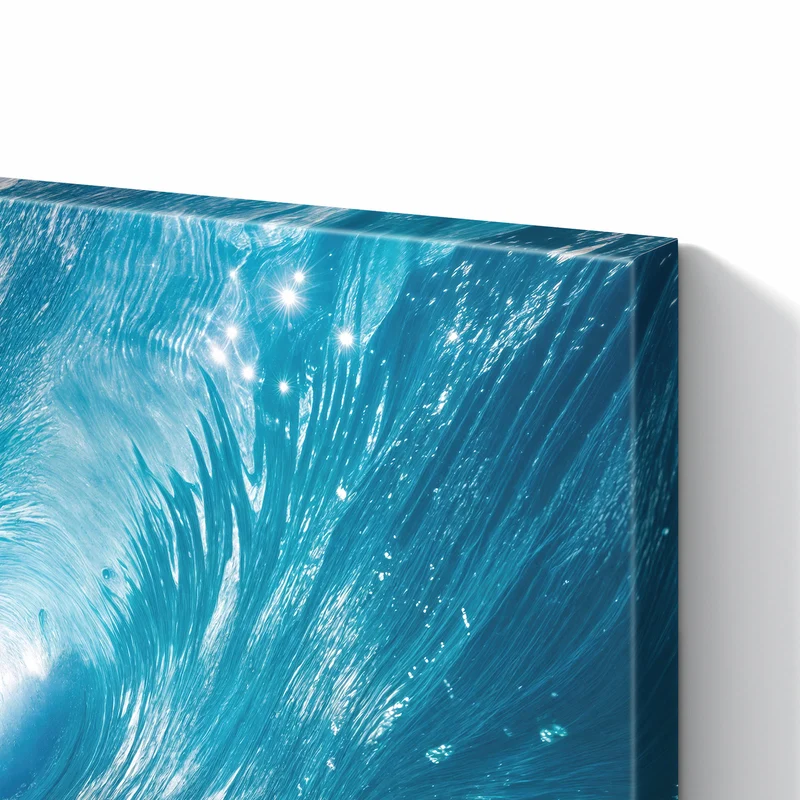 Metall Magnettafel - Blaue Welle mit Gischt