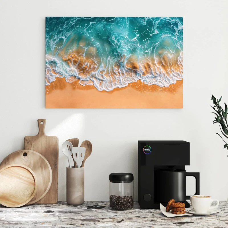 Metall Magnettafel - Meer trifft Sand