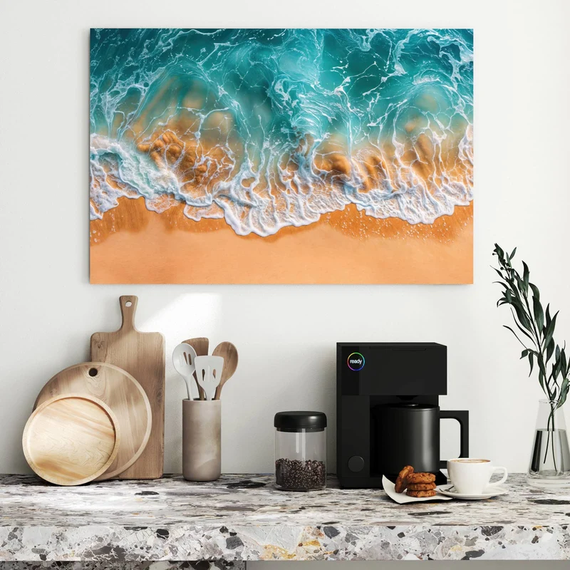 Metall Magnettafel - Meer trifft Sand