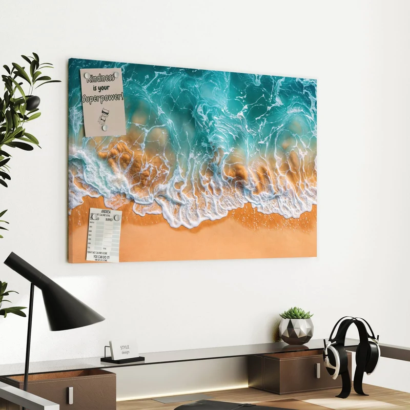 Metall Magnettafel - Meer trifft Sand