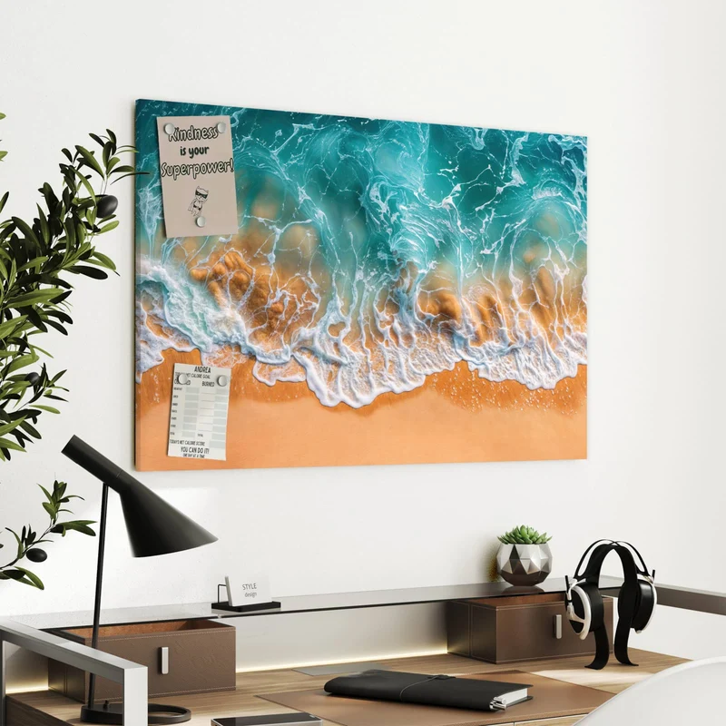 Metall Magnettafel - Meer trifft Sand