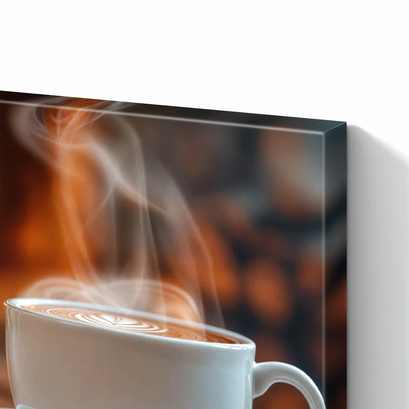 Metall Magnettafel - Kaffee am Kaminfeuer