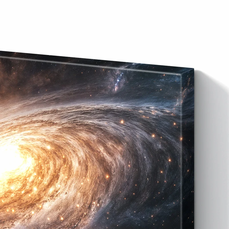 Metall Magnettafel - Goldene Spiralgalaxie