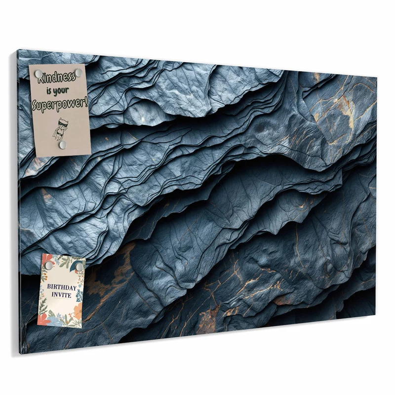 Metall Magnettafel - Blaue Gesteinsschichten