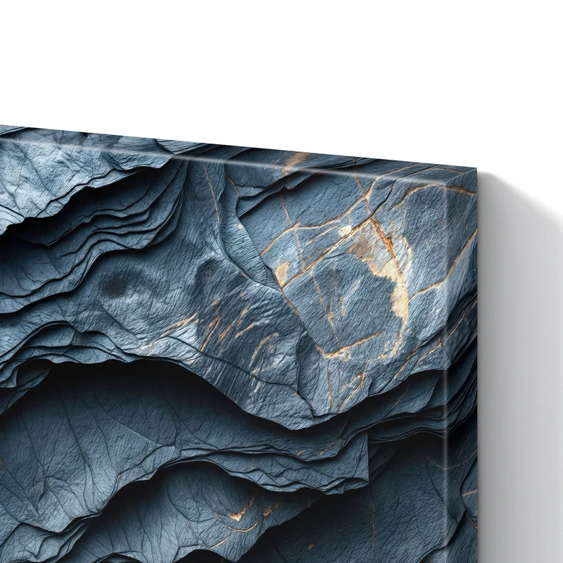 Metall Magnettafel - Blaue Gesteinsschichten