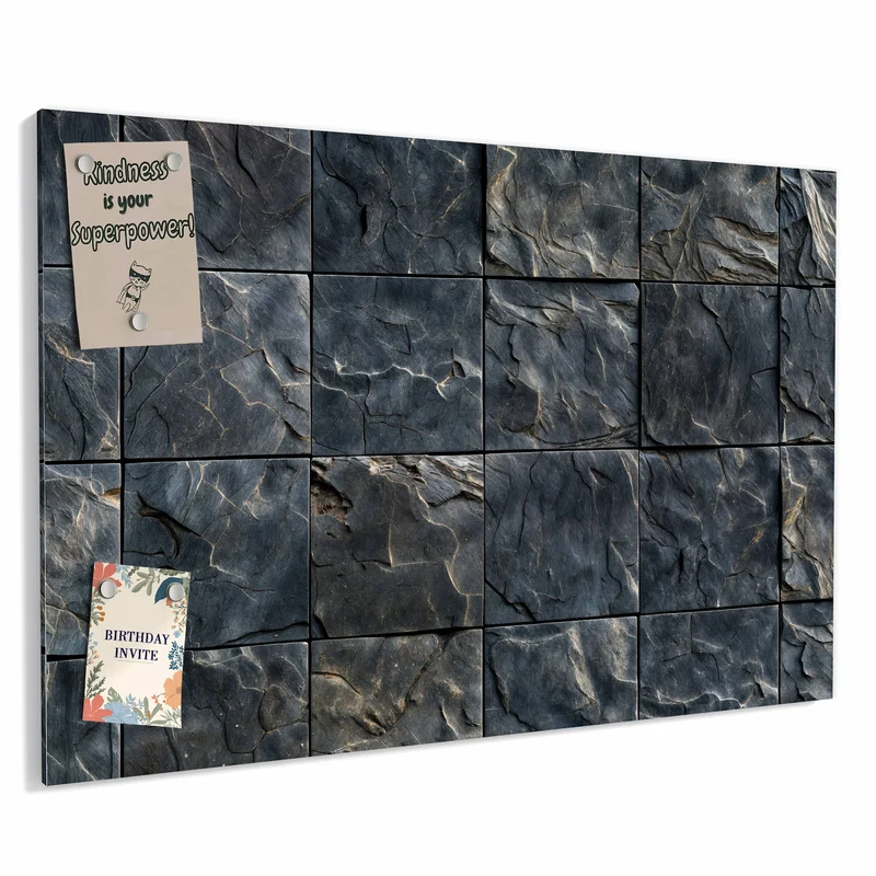 Metall Magnettafel - Schieferfliesen