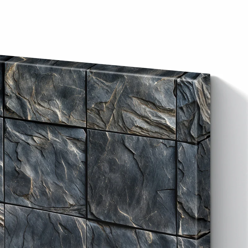 Metall Magnettafel - Schieferfliesen