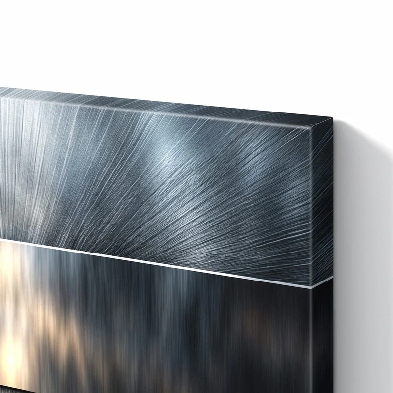 Metall Magnettafel - Silberne Lichtstrahlen