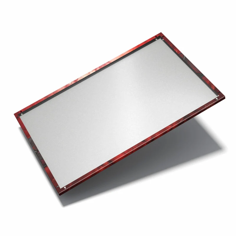 Metall Magnettafel - Dreiecke auf Rotmarmor