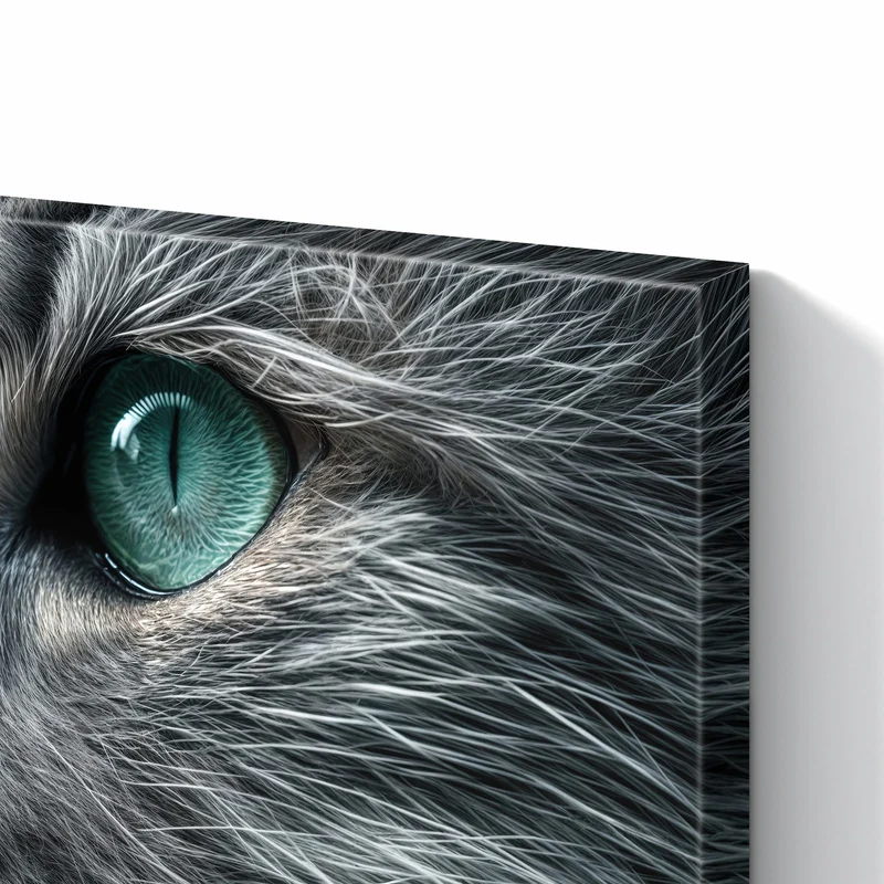 Metall Magnettafel - Katze mit Smaragdaugen
