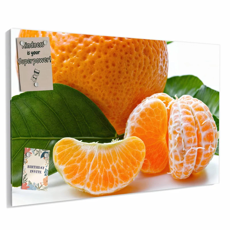 Metall Magnettafel - Frische Mandarine