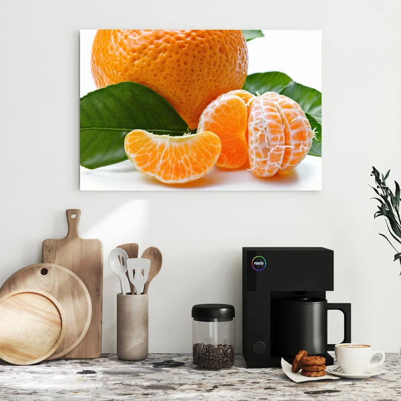 Metall Magnettafel - Frische Mandarine