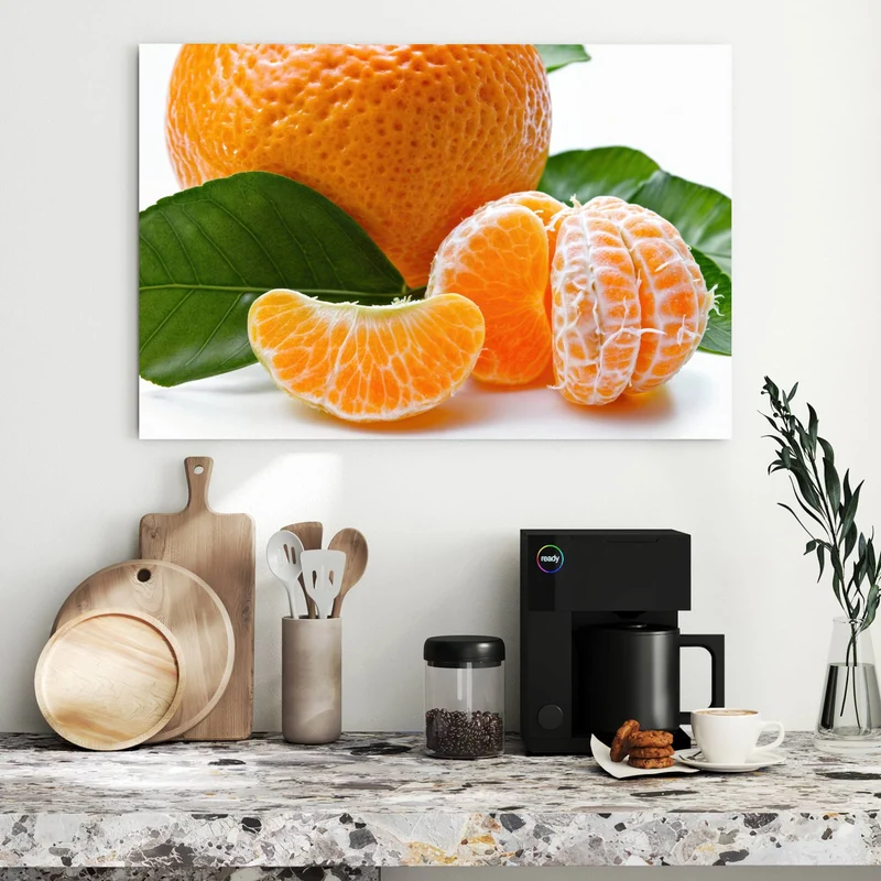 Metall Magnettafel - Frische Mandarine