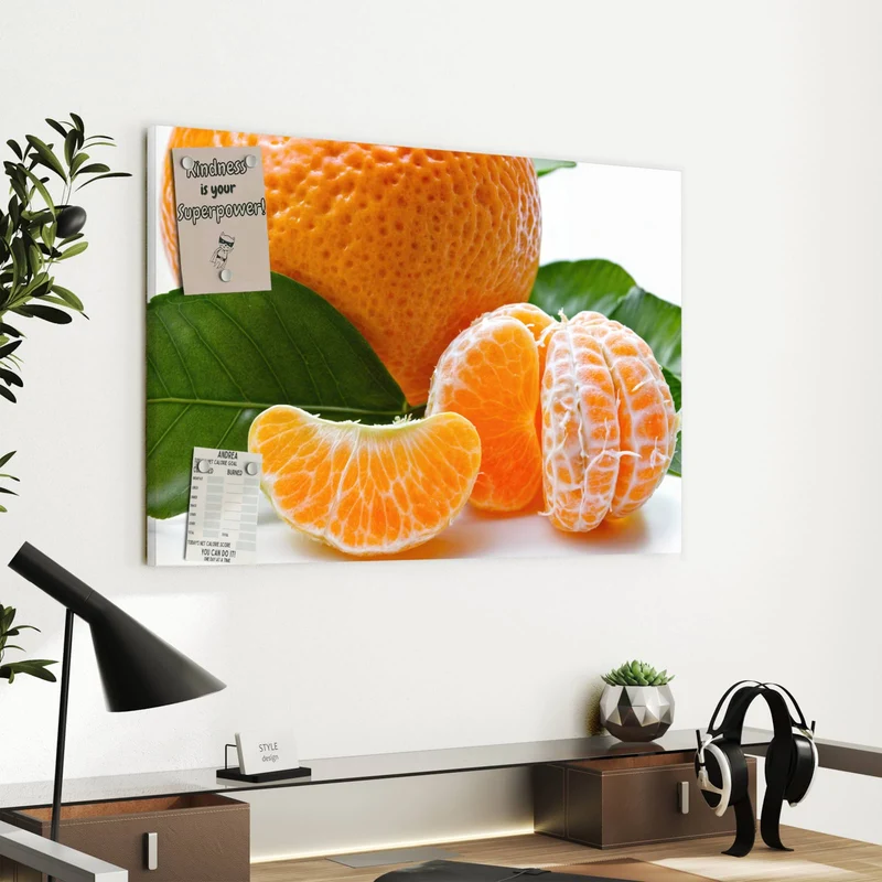 Metall Magnettafel - Frische Mandarine