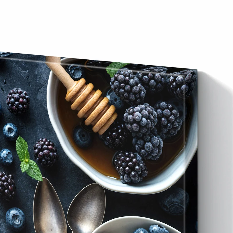 Metall Magnettafel - Beeren mit Honig