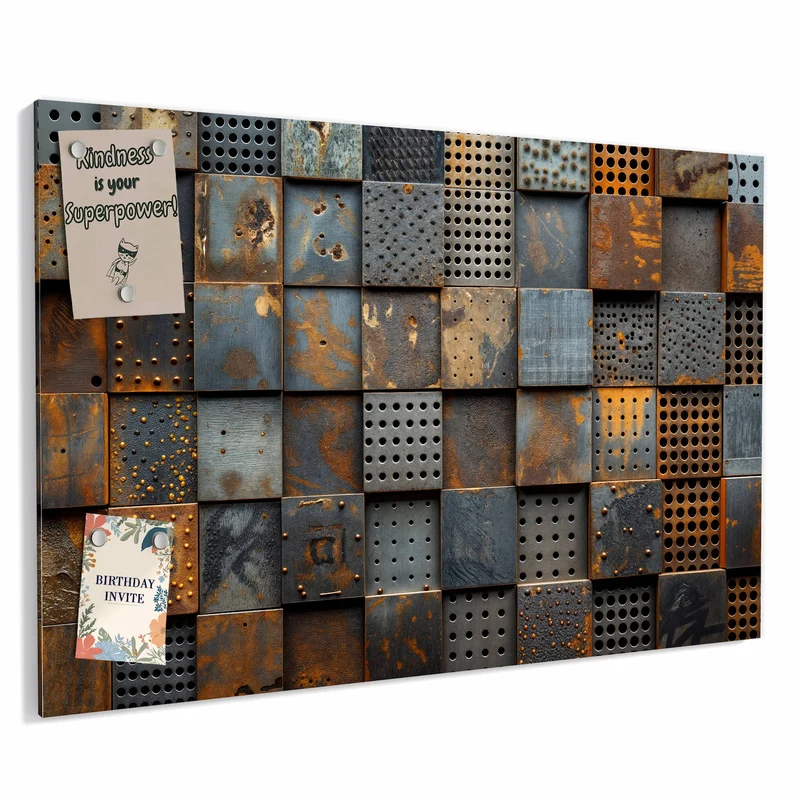 Metall Magnettafel - Gelochte Metallplatten