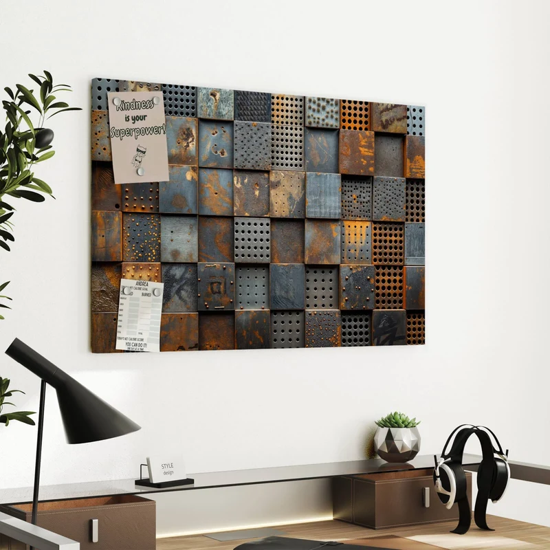 Metall Magnettafel - Gelochte Metallplatten