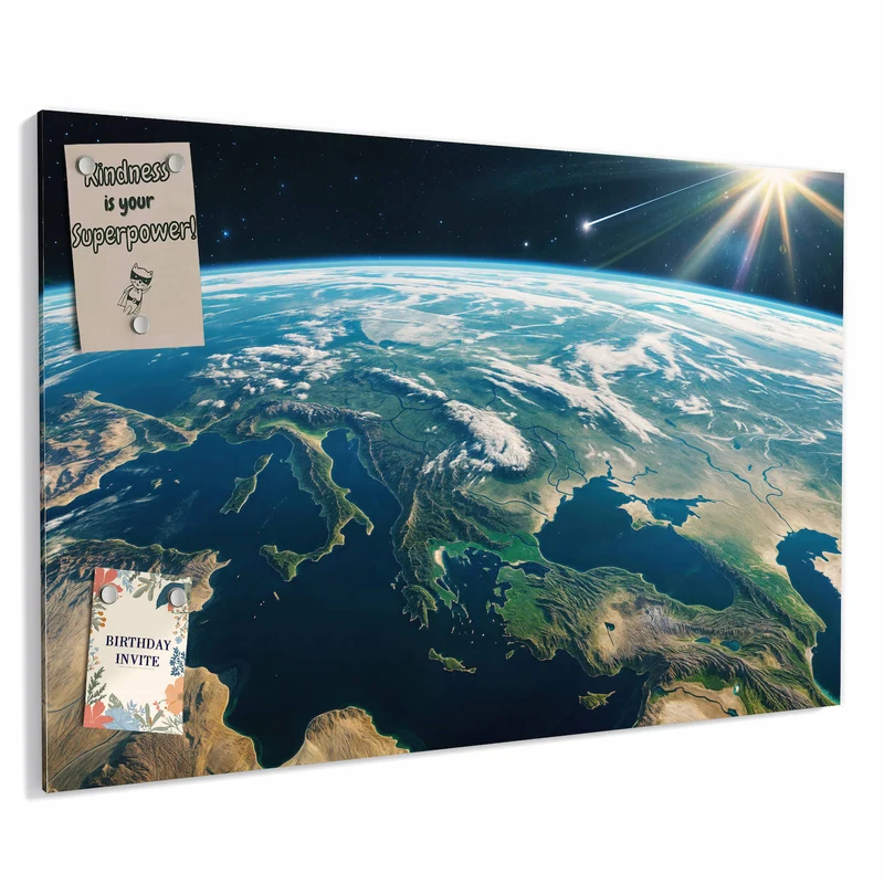 Metall Magnettafel - Blauer Planet