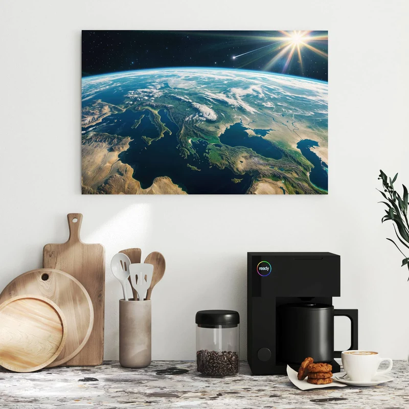 Metall Magnettafel - Blauer Planet