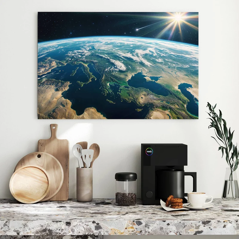 Metall Magnettafel - Blauer Planet