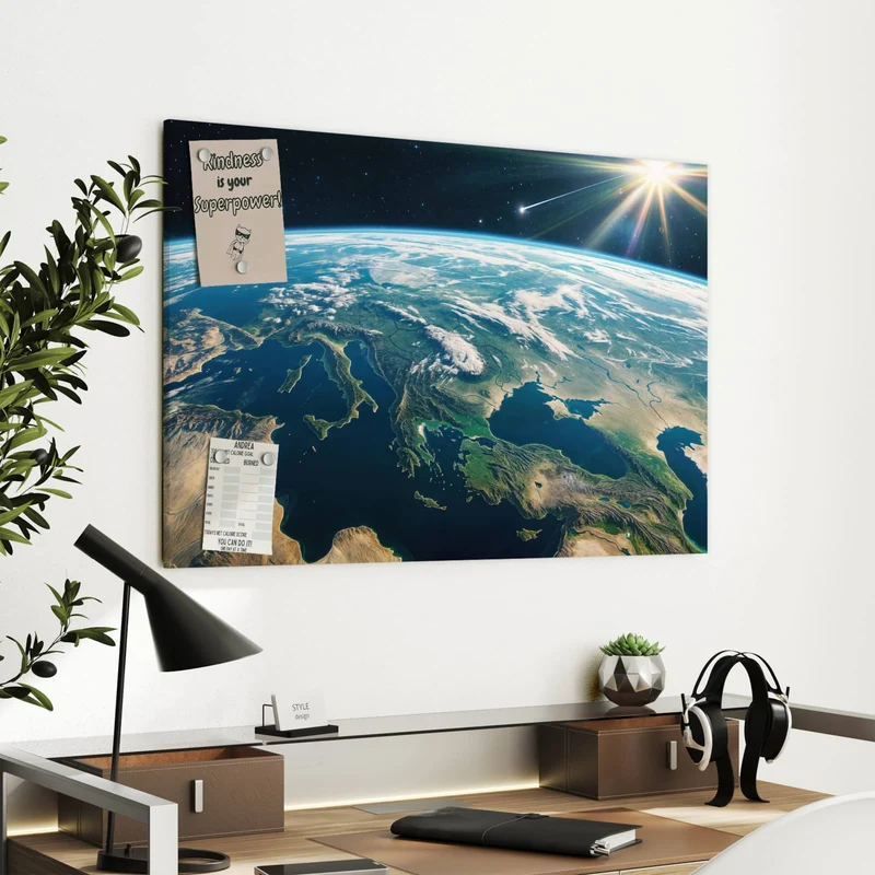 Metall Magnettafel - Blauer Planet