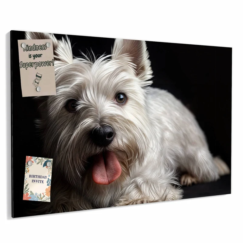 Metall Magnettafel - Weißer Terrier