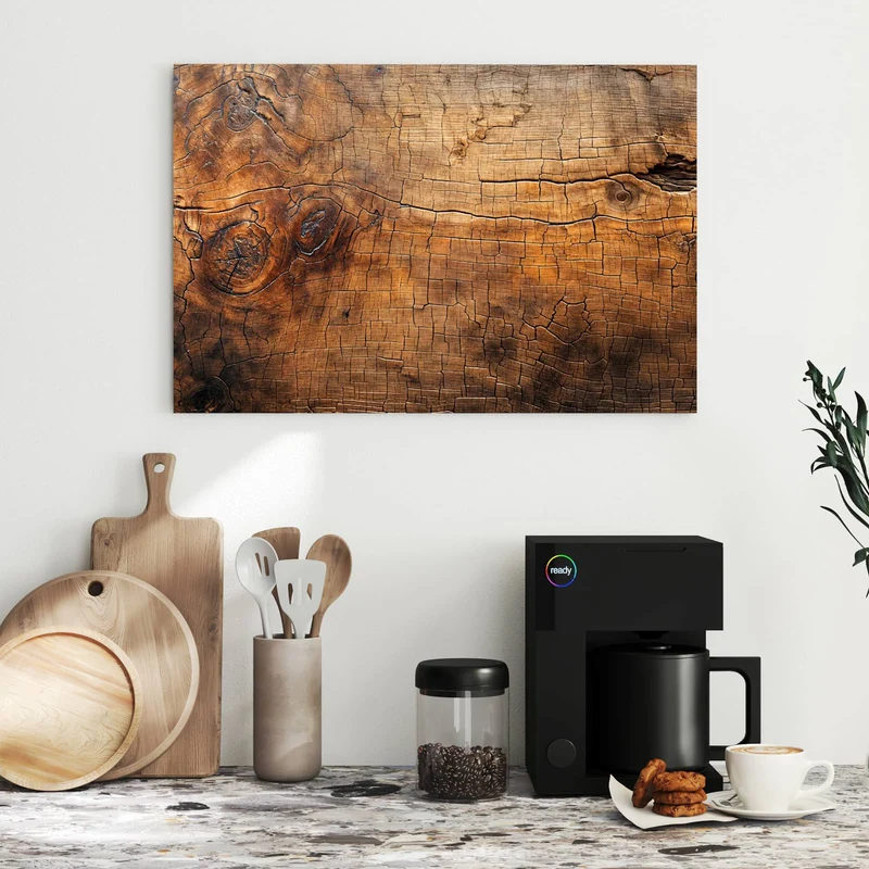 Metall Magnettafel - Vintage Holzmaserung