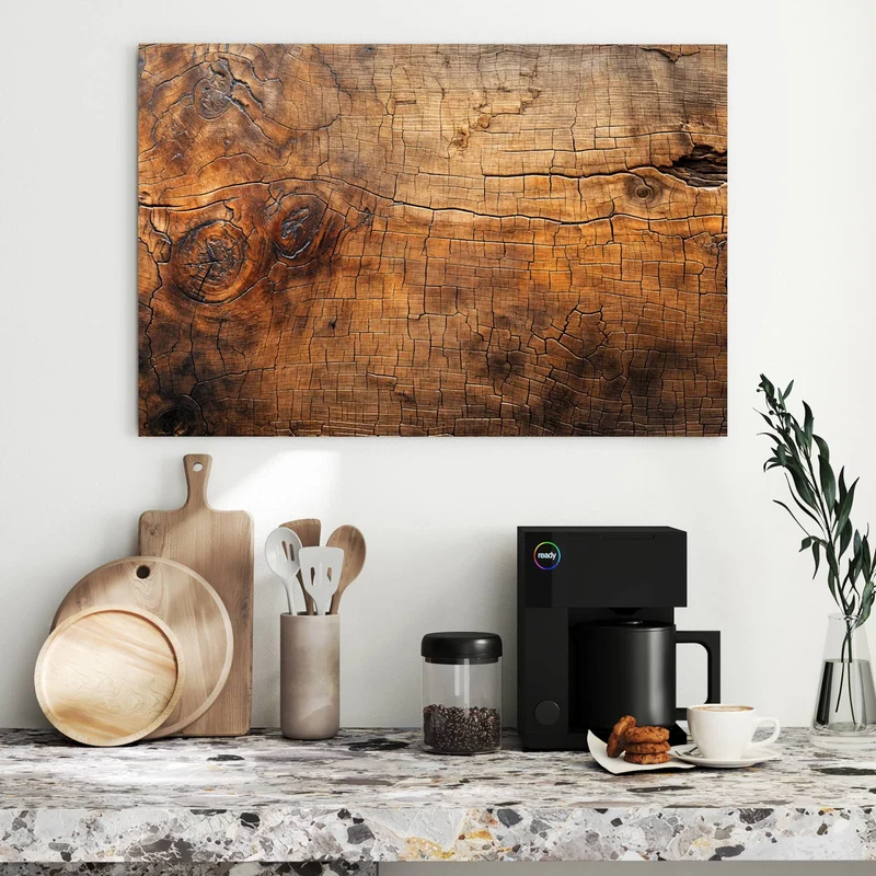 Metall Magnettafel - Vintage Holzmaserung