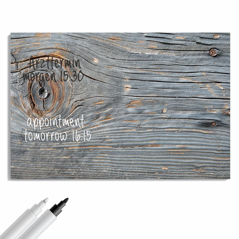 Metall Magnettafel - Astloch im Altholz