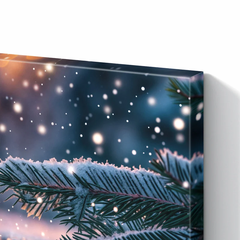 Metall Magnettafel - Winterliche Tannenzweige