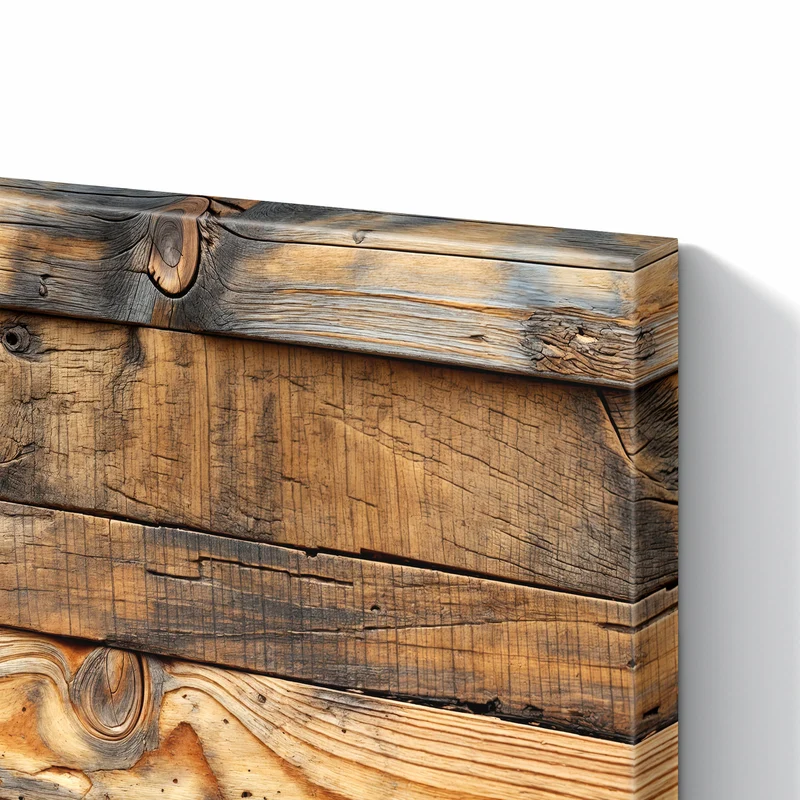 Metall Magnettafel - Holzwandoptik